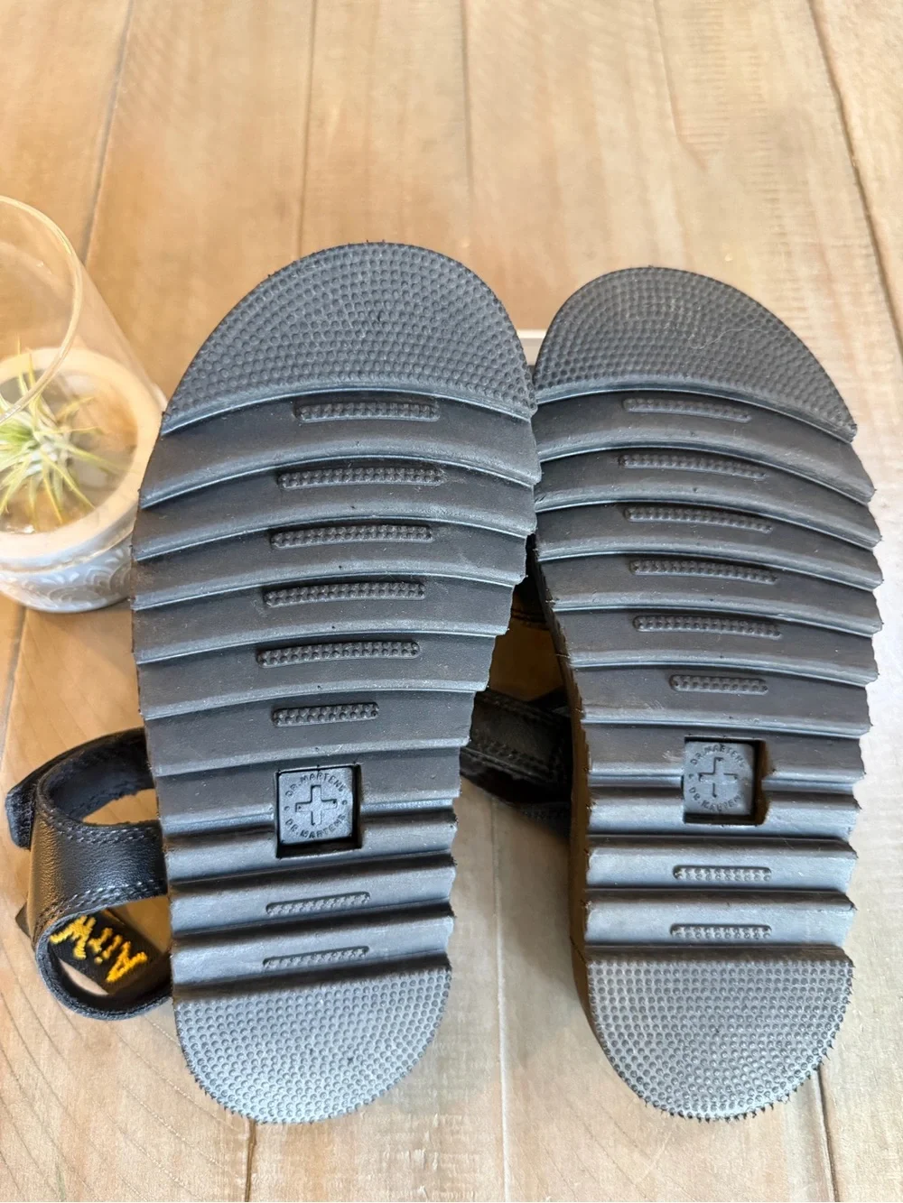 DR. MARTENS JUNIOR KLAIRE LEATHER STRAP SANDALS